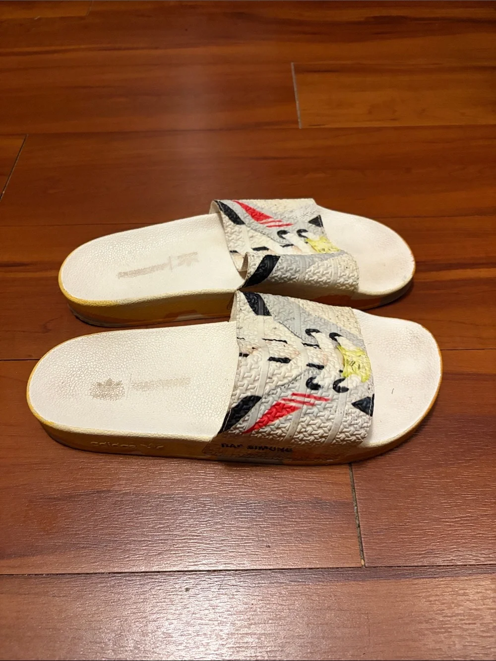 Raf Simons x adidas Torsion Adilette Slides 'Trompe L'oeil' Sz 10